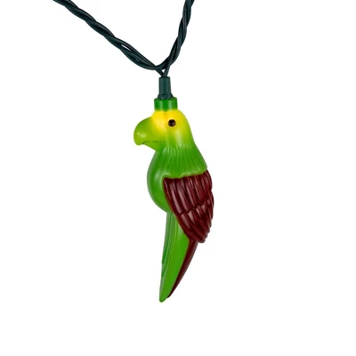 Northlight Parrot Patio Light Set - 6' Green Wire - 10ct - Image 6