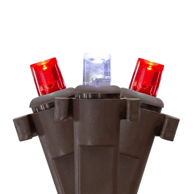 Northlight 4' X 6' Red And White Micro LED Net Style Christmas Lights, Brown Wire - Image 2