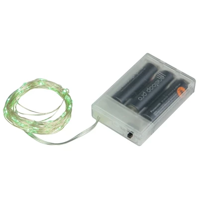 Northlight 50-Count Micro Fairy Christmas Lights - 16ft - Green LED - Copper Wire - Image 5