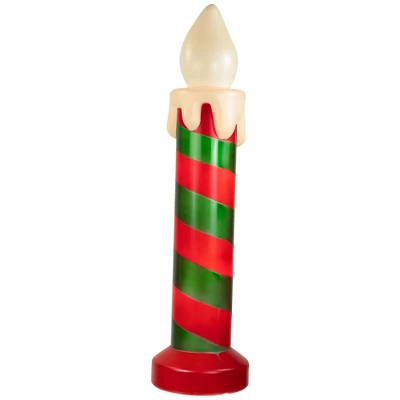Northlight Lighted Striped Candle Blow Mold Outdoor Christmas Decoration - 40" - Image 4