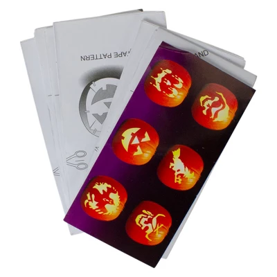 Northlight Halloween Pumpkin Carving Kit With Stencils - 4-Piece - Image 3