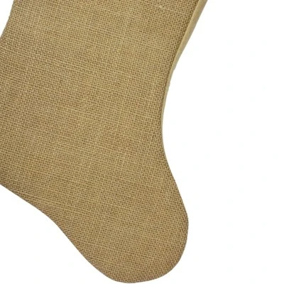 Northlight 20.5" Beige And Red Plaid V-Cuff Christmas Stocking - Image 3