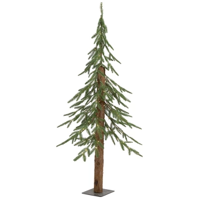 Northlight Pre-Lit Medium Alpine Artificial Christmas Tree - 4' - Clear LED Lights - Image 4
