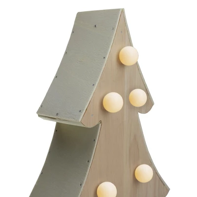 Northlight Lighted 3D Wooden Christmas Tree Decoration - 15" - Image 3