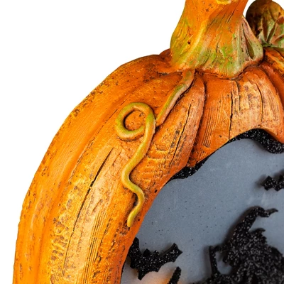 Northlight Witch Stirring Flickering Cauldron Scene Inside Pumpkin Halloween Decoration - 13" - LED Orange Light - Image 6