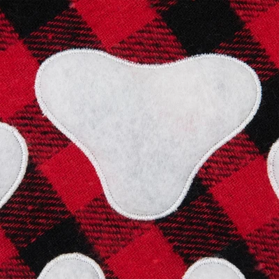 Northlight 15.5" Red And Black Buffalo Plaid Pet Embroidered Christmas Stocking - Image 5
