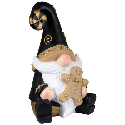 Northlight Gnome Holding Gingerbread Man Cookie Christmas Decoration - 13" - Black - Image 2