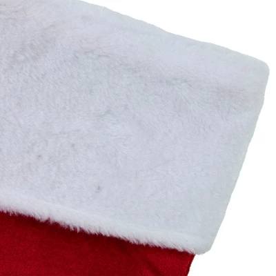 Northlight 20" Red And White "Merry Christmas" Velour Stocking - Image 3