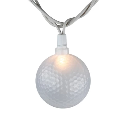Northlight Golf Ball Patio Light Set - 6' White Wire - 10ct - Image 4