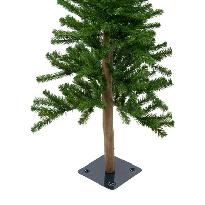 Northlight Slim Alpine Artificial Christmas Trees - 5'- Unlit - Set Of 3 - Image 3