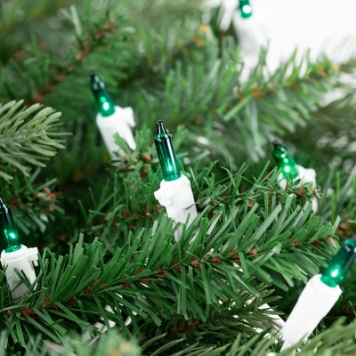 Northlight 100 Count Teal Green Mini Christmas Lights - 35' White Wire - Image 2