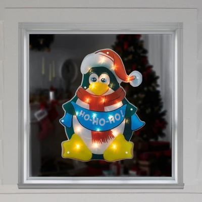 Northlight 17.5" Lighted Penguin Christmas Window Silhouette - Image 4