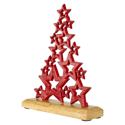 Northlight Tree Of Stars Metal Christmas Decoration - 8.75" - Red - Image 3