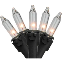 Northlight Mini Incandescent Christmas Lights - Clear - 10' Black Wire - 50ct