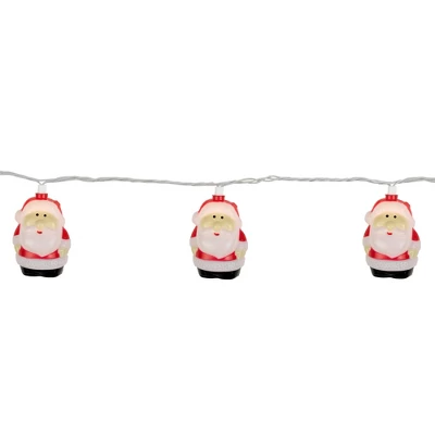 Northlight Santa Claus Christmas Light Set - Clear - 6' Green Wire - 10ct - Image 5