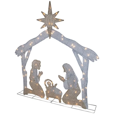 Northlight LED Lighted Holy Family Nativity Scene Outdoor Christmas Decoration - 44" - Warm White - Image 4