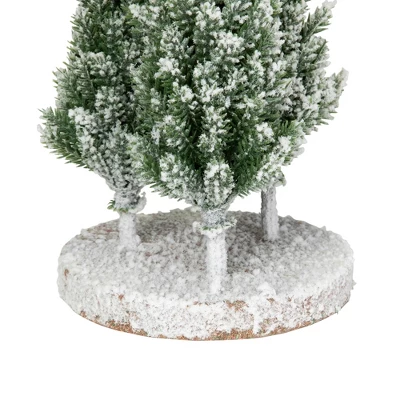 Northlight Frosted Trio Of Pine Trees Christmas Decoration - 8" - Unlit - Image 4