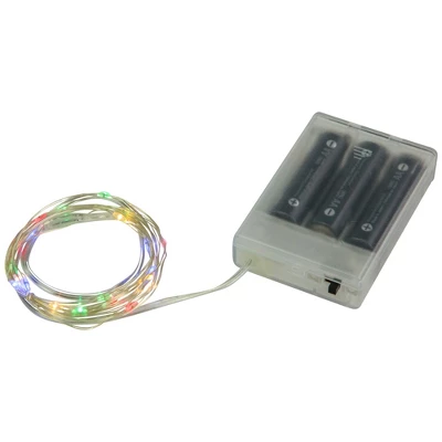 Northlight 20-Count Multi-color LED Micro Fairy Christmas Lights - 6ft, Copper Wire - Image 4