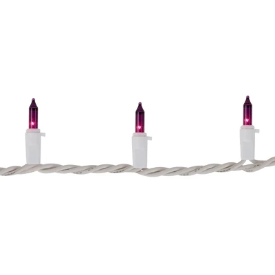 Northlight Mini Incandescent Christmas Lights - Purple - 7' White Wire - 35ct - Image 3