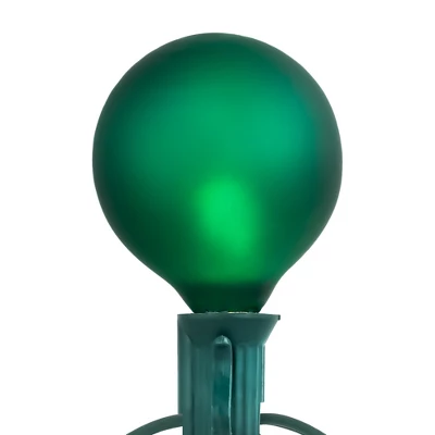 Northlight Frosted G50 Globe Indoor Outdoor Patio Light Set - 9' Green Wire - 10ct - Image 4