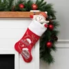 Northlight 20.5-Inch Red And White Winter Mittens Embroidered Christmas Stocking
