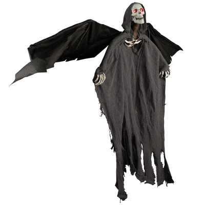 Northlight LED Lighted And Animated Winged Grim Reaper Halloween Decoration - 50" - Image 2