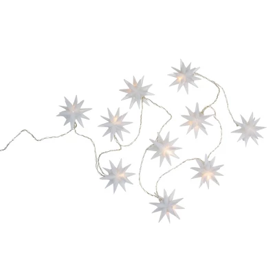 Northlight 10-Count LED White Star Christmas Fairy Lights, 5.25ft, Copper Wire - Image 3