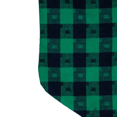 Northlight 20" Green And Black Plaid Christmas Stocking - Image 3