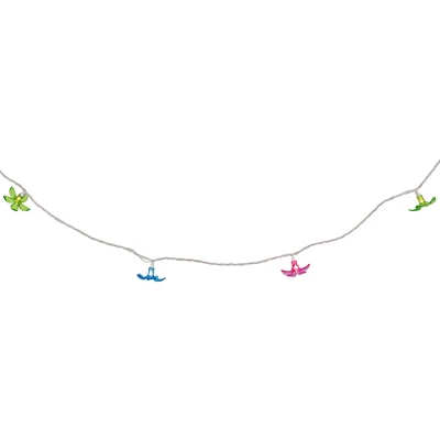 Northlight Flowers Indoor Outdoor Patio Light Set - 9' White Wire - 10ct - Image 3