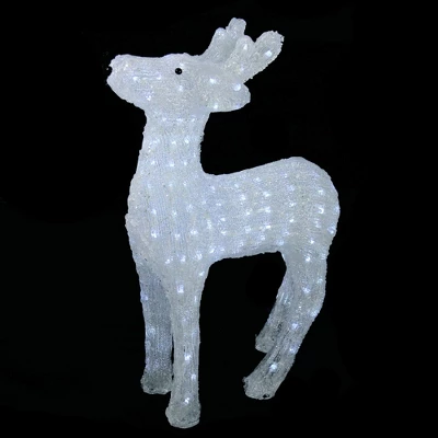 Northlight LED Lighted Commercial Grade Acrylic Reindeer Christmas Display Decor - 23" - Pure White Lights