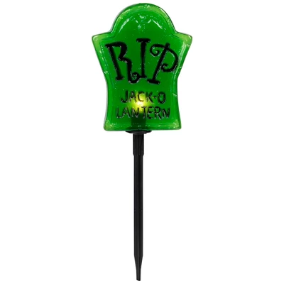 Northlight Lighted R.I.P Tombstone Halloween Outdoor Pathway Markers - 18" - Set Of 3 - Image 4