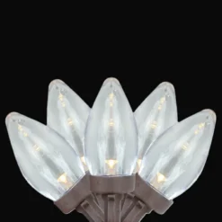 Northlight 25 Warm White LED C7 Christmas Lights - 16 Ft Brown Wire