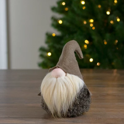 Northlight Bulbous Nose Santa Gnome Christmas Decoration - 8" - Brown - Image 4