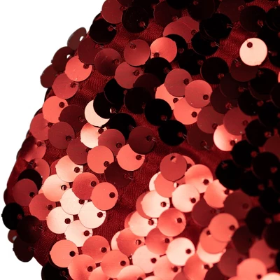 Northlight 19" Shiny Metallic Red Sequined Christmas Stocking With Velveteen Cuff - Image 3