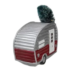 Northlight LED Lighted Camper With Pine Bough Christmas Decoration - 8.5"