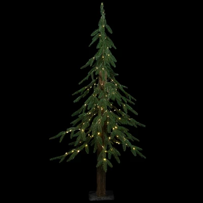Northlight Pre-Lit Medium Alpine Artificial Christmas Tree - 4' - Clear LED Lights - Image 2