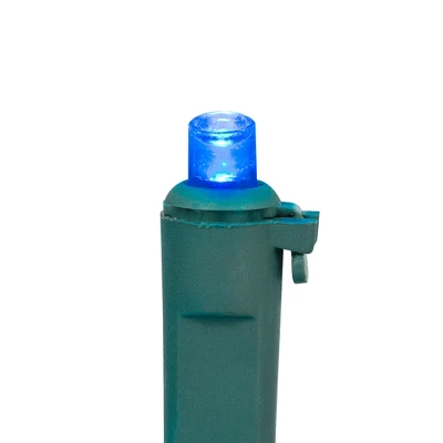 Northlight 50ct Blue And White LED Wide Angle Mini Christmas Lights, 16.25ft Green Wire - Image 4