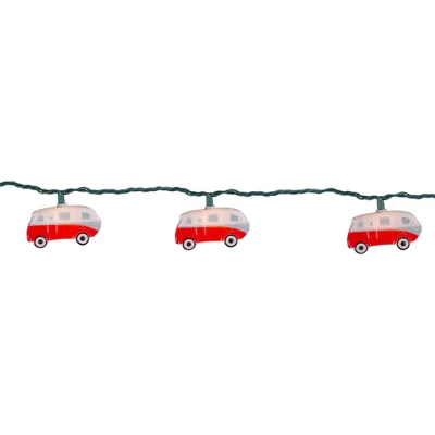 Northlight Retro Bus Novelty Summer String Lights - 6 Ft Green Wire - 10ct - Image 2