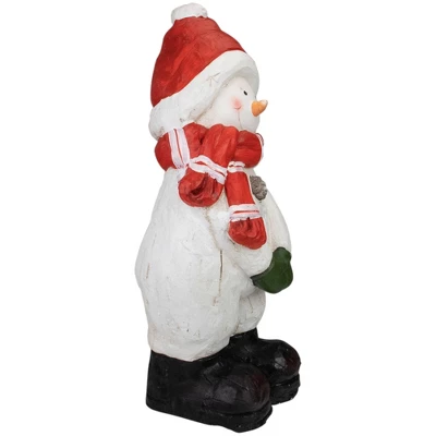 Northlight Standing Snowman Christmas Decoration - 17" - White And Red - Image 3