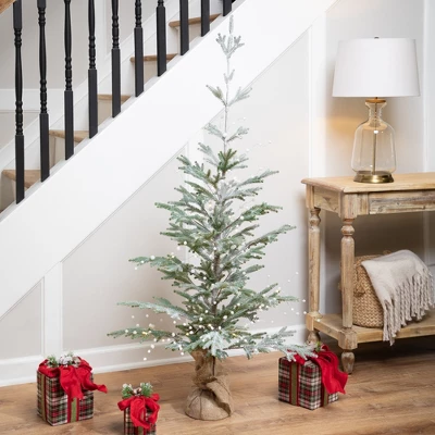 Northlight LED Lighted B/O Pom Pom Christmas Garland Lights - Cool White - 4.25' Clear Wire - 10ct - Image 2