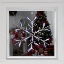 Northlight 13" White LED Lighted Snowflake Christmas Window Silhouette
