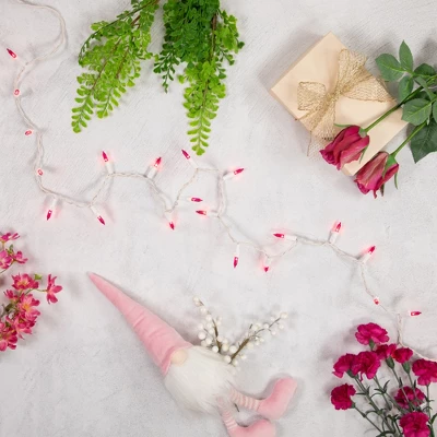 Northlight Mini Incandescent Christmas Lights - Pink - 20.25' White Wire - 100ct - Image 2