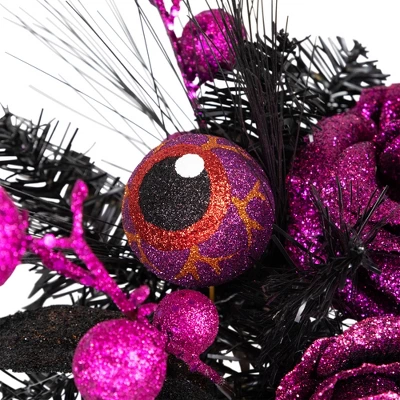 Northlight Witch's Boot With Glittered Roses And Foliage Halloween Decoration - 12" - Image 6