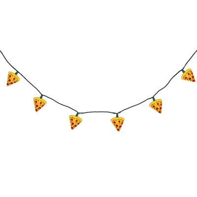 Northlight Pepperoni Pizza Indoor Outdoor Patio Light Set - 6' - Green Wire - 10ct - Image 3