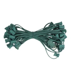 Northlight 50' Green Contemporary Commercial C7 Christmas Light Socket Set